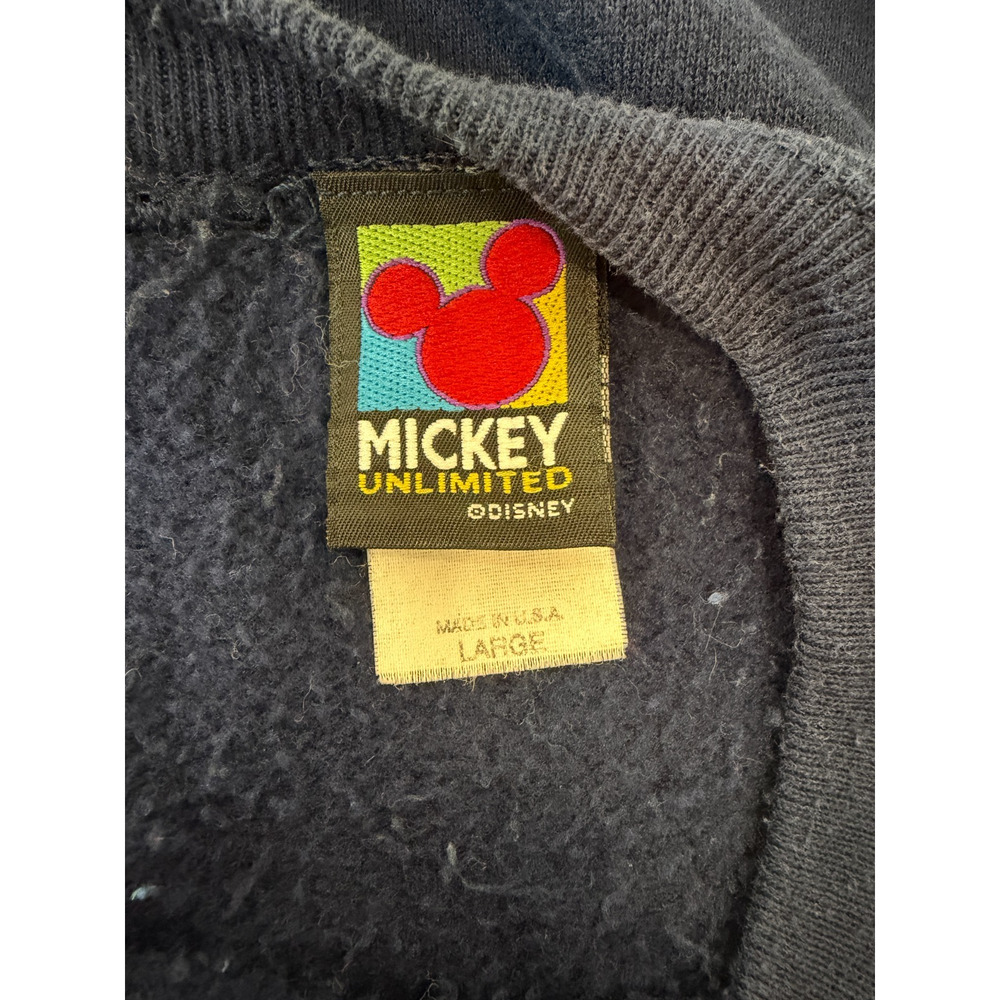 90's Vintage Mickey Mouse Unlimited Disney Crewneck Sweatshirt #0129 LARGE - Picture 9 of 9